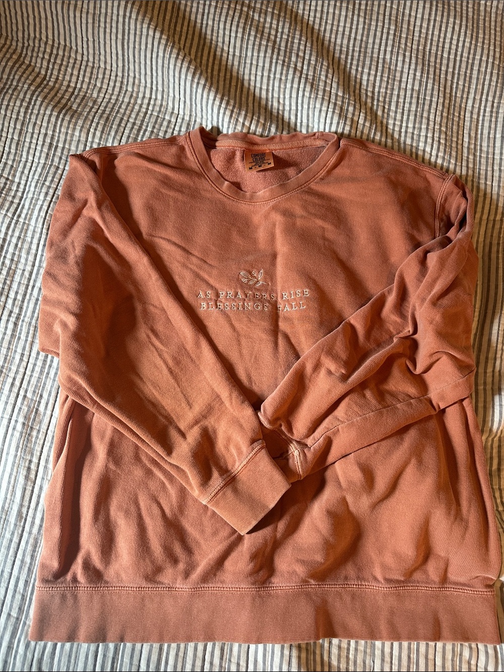 Comfort Colors Rust Embroidered Crewneck Sweatshirt